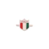 مارک فلزی دو پایه طرح سپر سه‌رنگ با نوشته ITALY