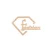 مارک پلاستیکی طرح الماس و نوشته Fashion طلایی